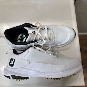 FootJoy Men's White and Black Athletic Golf Shoes